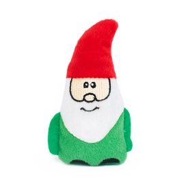 Zippy Paws Interactive Dog Toy - Holiday Burrow - Gnomes in Mushroom image 0