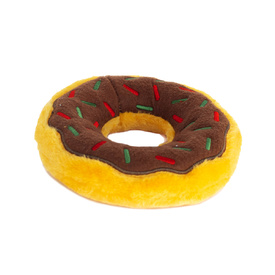 Zippy Paws Donutz Squeaker Dog Toy - Gingerbread image 0