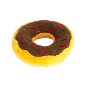 Zippy Paws Plush Jumbo Donutz Dog Toy with Blaster Squeaker - Gingerbread image 0