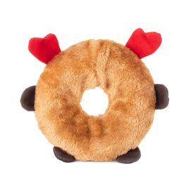 Zippy Paws Christmas Holiday Donutz Buddies Squeaker Dog Toy - Reindeer image 0
