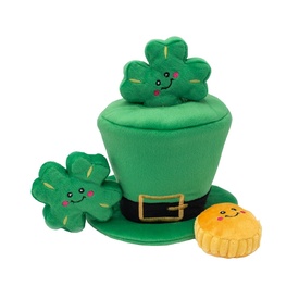 Zippy Paws Burrow Interactive Dog Toy - Leprechaun Hat image 0