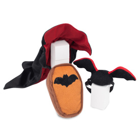 Zippy Paws Plush Squeaker Dog Toy - Halloween Costume Kit - Dracula image 0