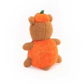 Zippy Paws Holiday Cheeky Chumz Plush Dog Toy - Halloween Pumpkin Bear image 0