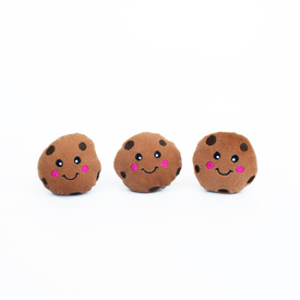 Zippy Paws Miniz Squeaker Dog Toys - 3-Pack of Cookies image 0