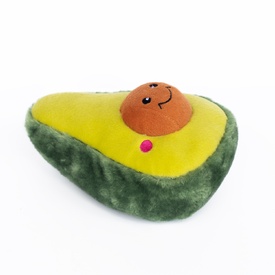 Zippy Paws NomNomz Squeaker Dog Toy - Jumbo Avocado image 0
