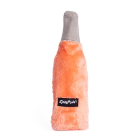 Zippy Paws Happy Hour Crusherz with Replaceable Squeaker Bottle Dog Toy - Rosé image 0