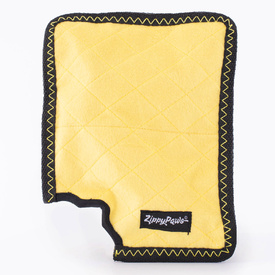 Zippy Paws Z-Stitch Plush Squeaker Dog Toys - Yellow Notepad image 0