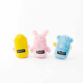 Zippy Paws Squeakie Buddies No Stuffing Small Dog Toy - Bear, Bunny & Monkey image 0