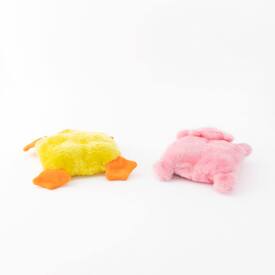Zippy Paws Squeakie Pads No Stuffing Small Dog Toy - Duck & Pig 2-Pack  image 0