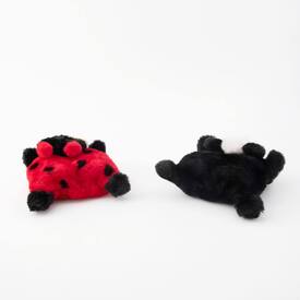 Zippy Paws Squeakie Pads Small Dog Toy - Ladybug & Panda 2-Pack  image 0