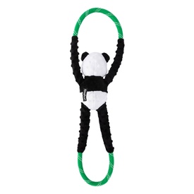 Zippy Paws RopeTugz Squeaker Dog Toy with Rope - Panda image 0