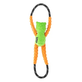 Zippy Paws RopeTugz Squeaker Dog Toy with Rope - Tree Frog image 0