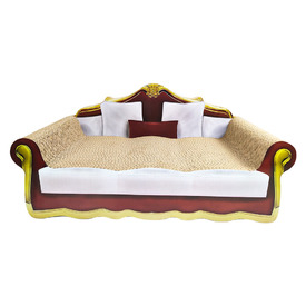 Zodiac Cardboard Cat Scratcher & Lounger - Red Sofa image 0