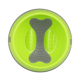 Oh Bowl Slow Food Tongue Cleaning Dog Food Bowl - Green image 0