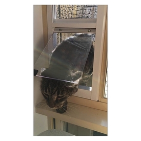 Patiolink Cat Window Insert for Sliding Windows in White 80cm-160cm image 0