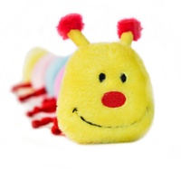 Zippy Paws Long Caterpillar 6 Squeakers Plush No Stuffing Dog Toy image 0