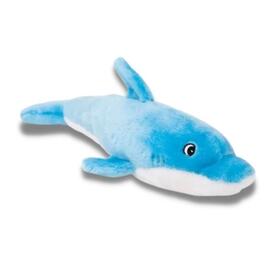 Zippy Paws Plush Squeaky Jigglerz Dog Toy - Dolphin image 0