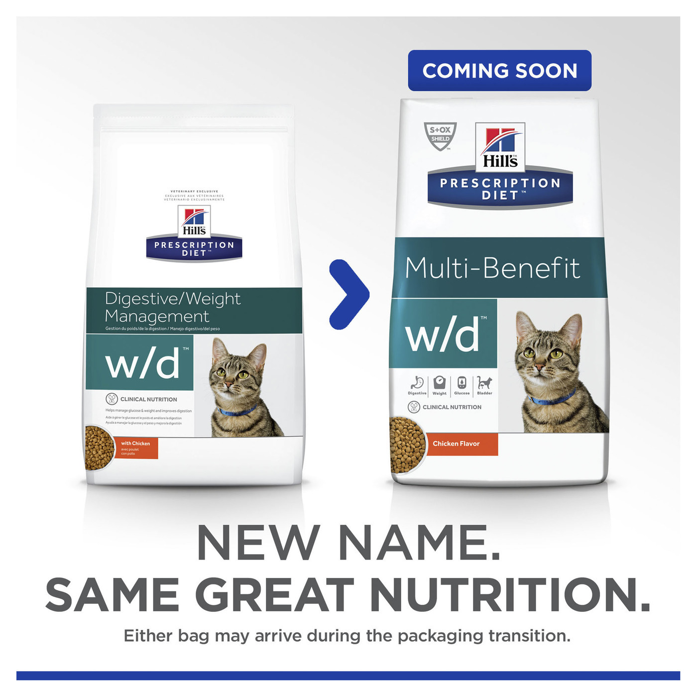 Hills Prescription Diet w/d Digestive/Weight Management Dry Cat Food 1.5kg image 1