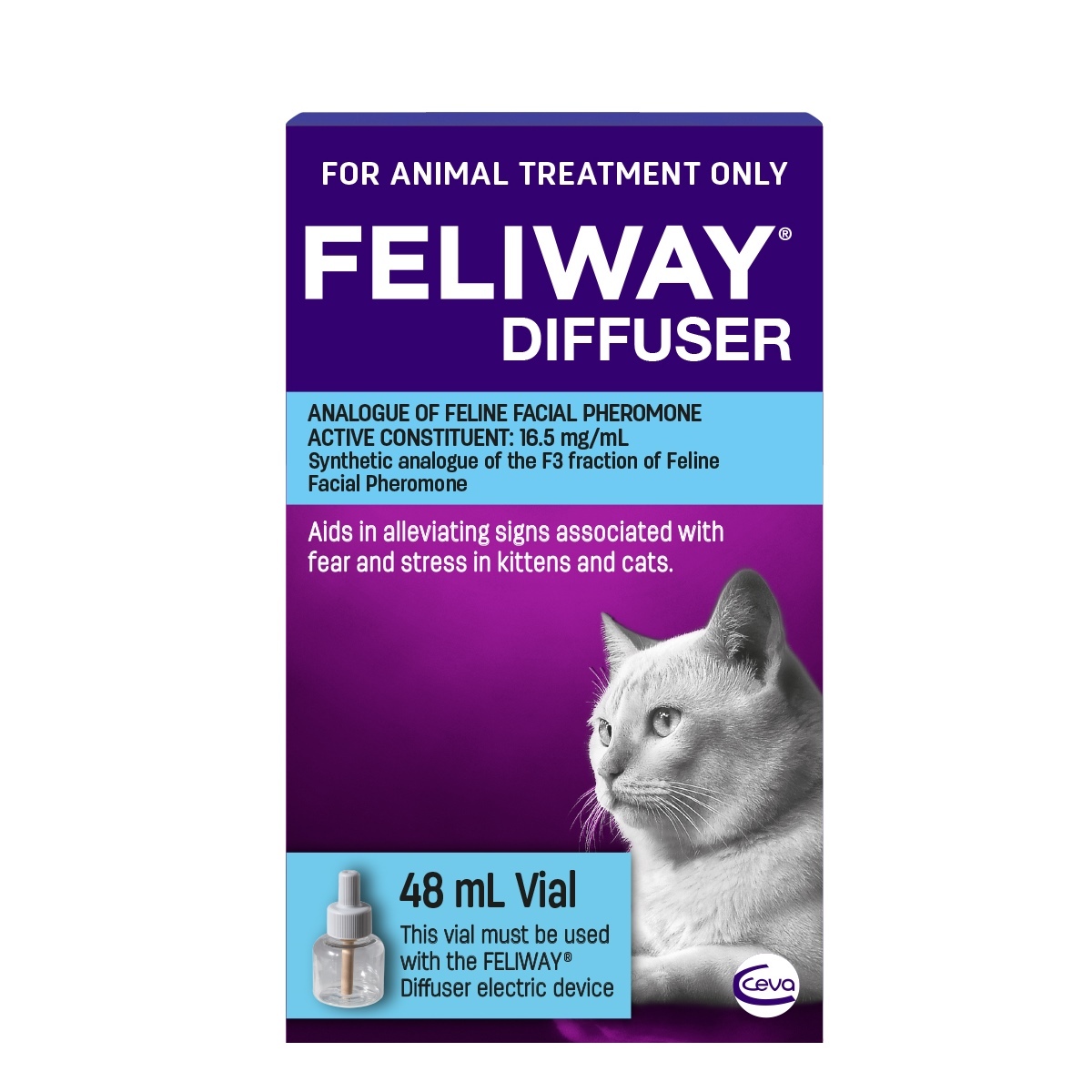 Feliway Calming Pheromone for Cats - 48ml Refill Bottle for Plug in Diffuser image 1