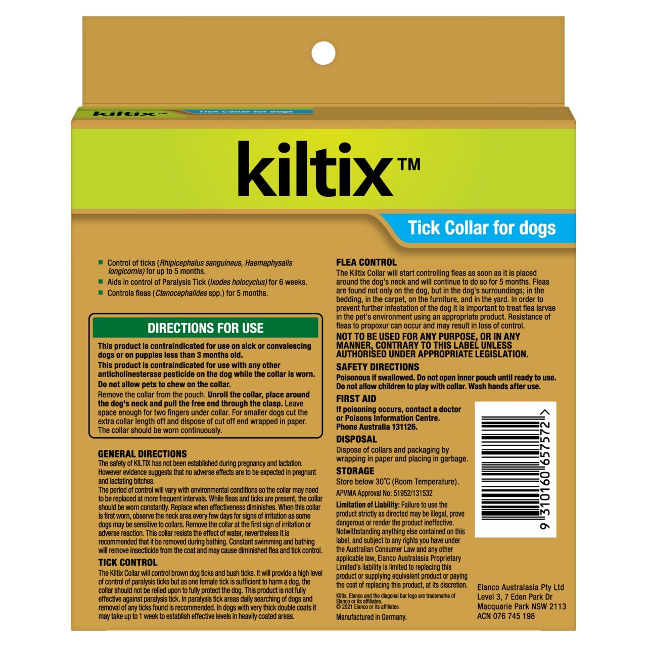 Kiltix Bay-O-Pet Tick Collar for Dogs image 1