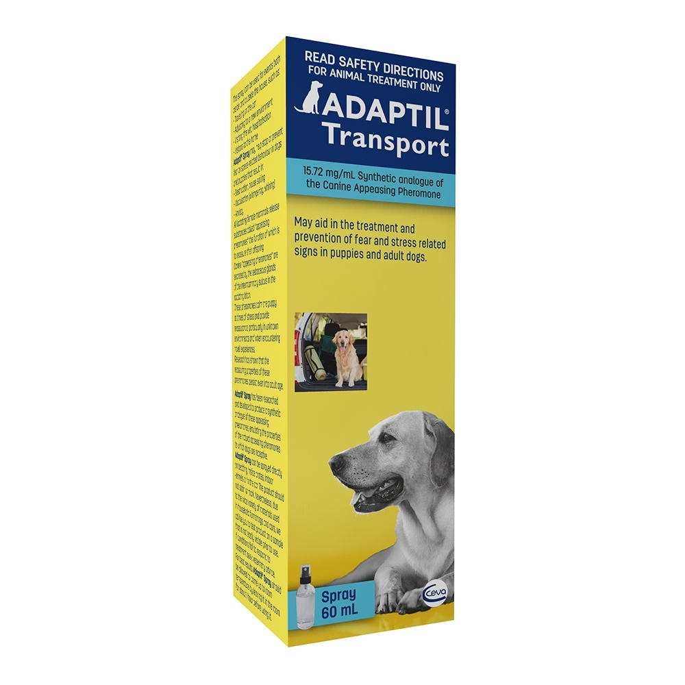 Adaptil Transport Spray Calming Pheromones for Anxious Dogs - Reduce Anxiety 60mL image 1