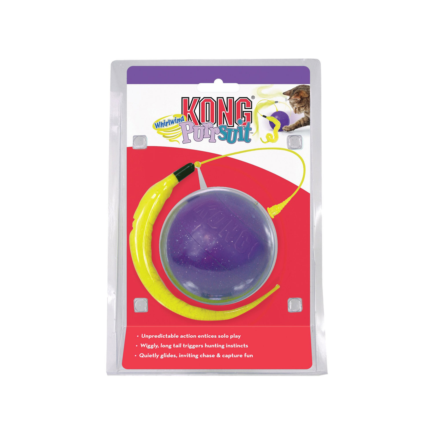 KONG Purrsuit Whirlwind Battery-Operated Gliding Chase Ball Cat Toy image 1