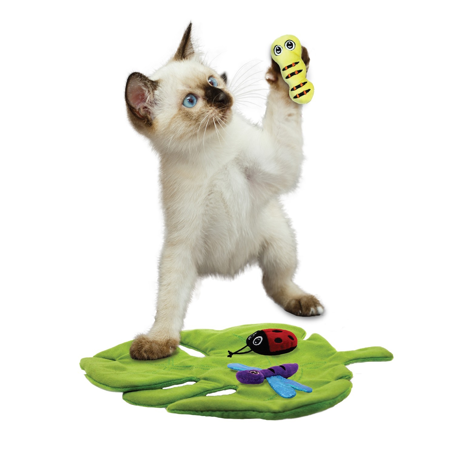 KONG Pull-A-Partz Bugz Interactive Plush Catnip Cat Toy image 1