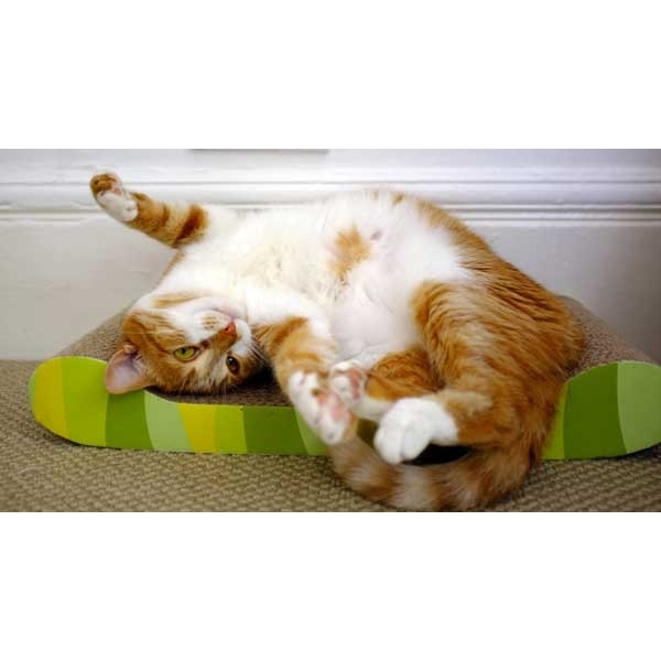 Catit Cardboard Cat Scratch Lounger "Jungle Stripe" image 1
