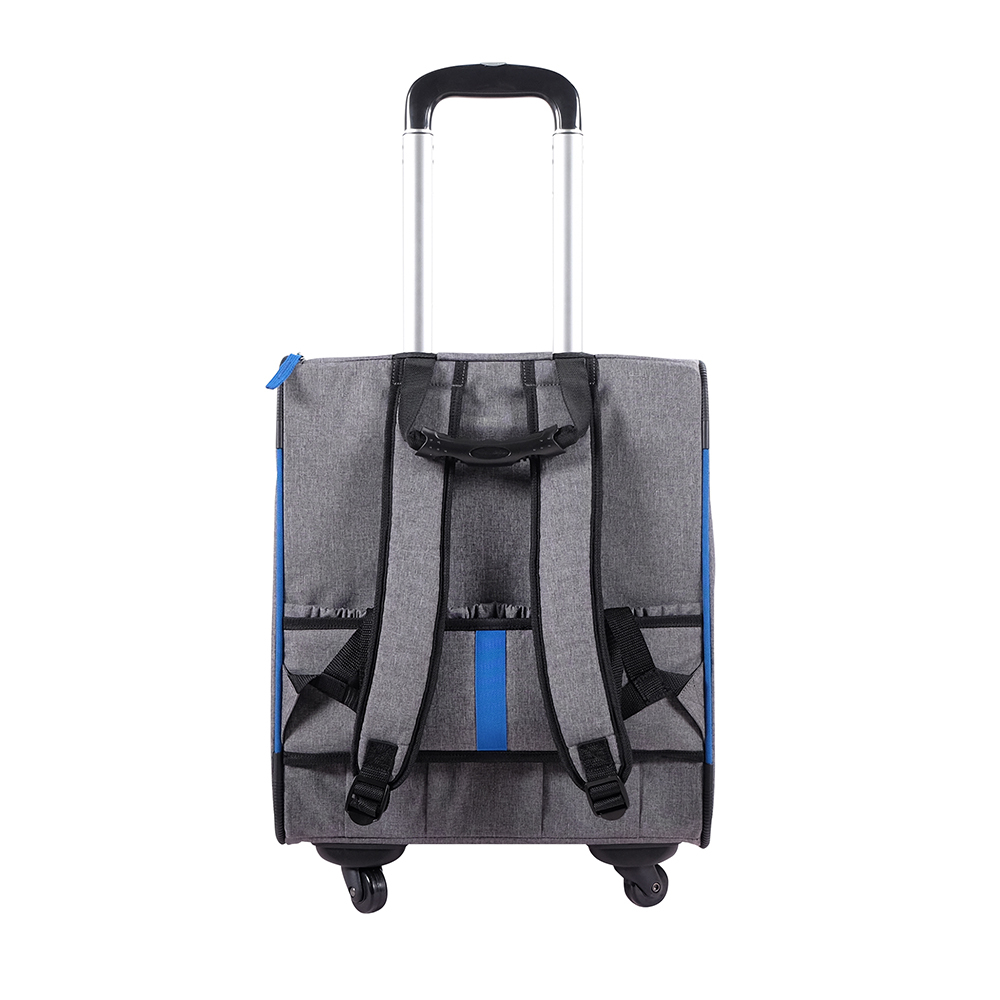 Ibiyaya New Liso Backpack Parallel Transport Pet Trolley - Slate/Sapphire image 1