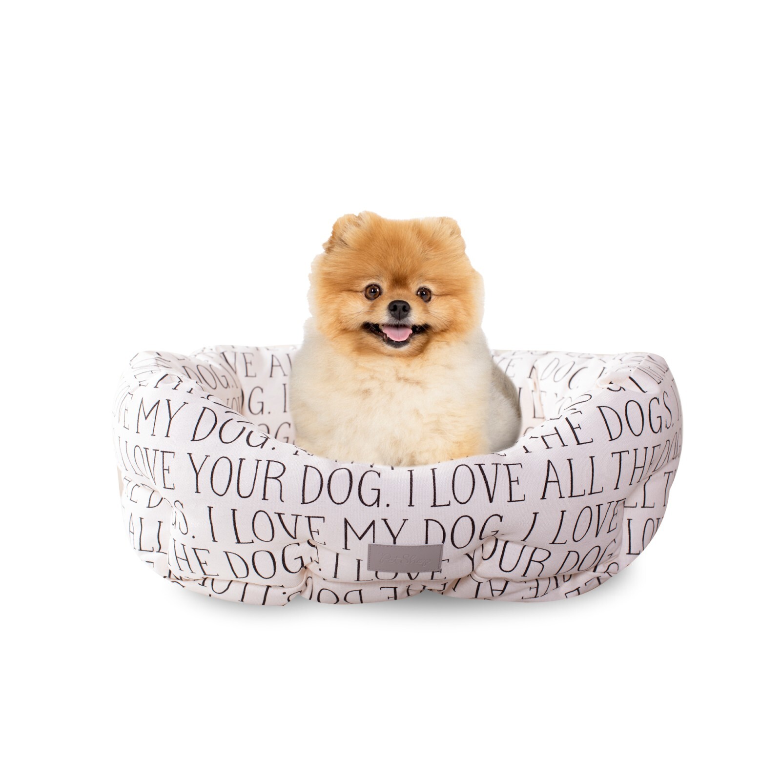 Fringe Studio Round Cuddler Dog Bed - All The Dogs image 1