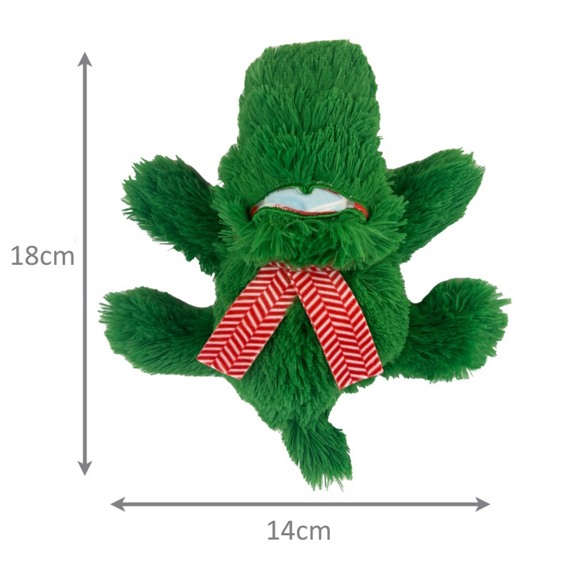 KONG Cozie Snuggle Dog Toy - Christmas Holiday Alligator - Small image 1