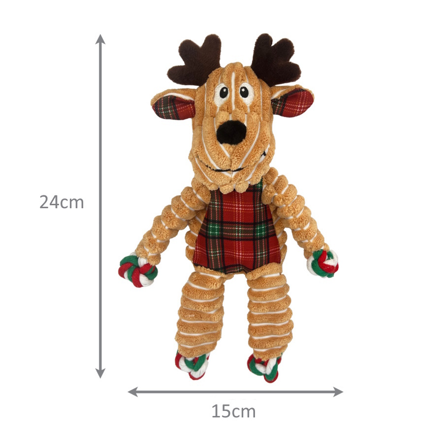 KONG Floppy Knots Christmas Holiday Reindeer Dog Toy - Sm/Med image 1