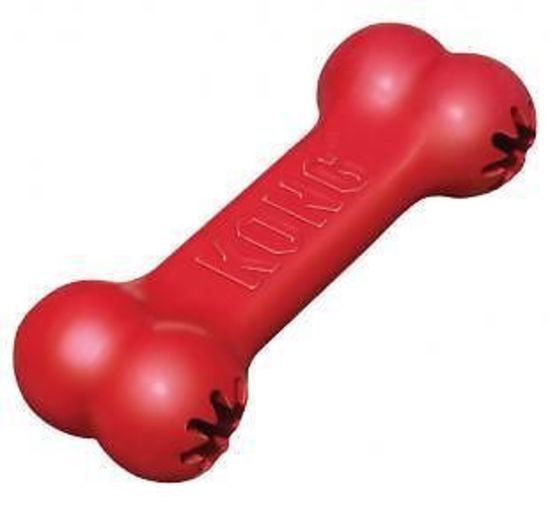 KONG Classic Rubber Goodie Interactive Treat Holder Bone Dog Toy - Small image 1