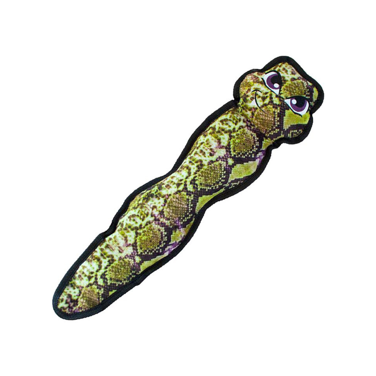 Outward Hound Invincible Tough Skinz Rattle Snake Dog Toy - Green - Large image 1