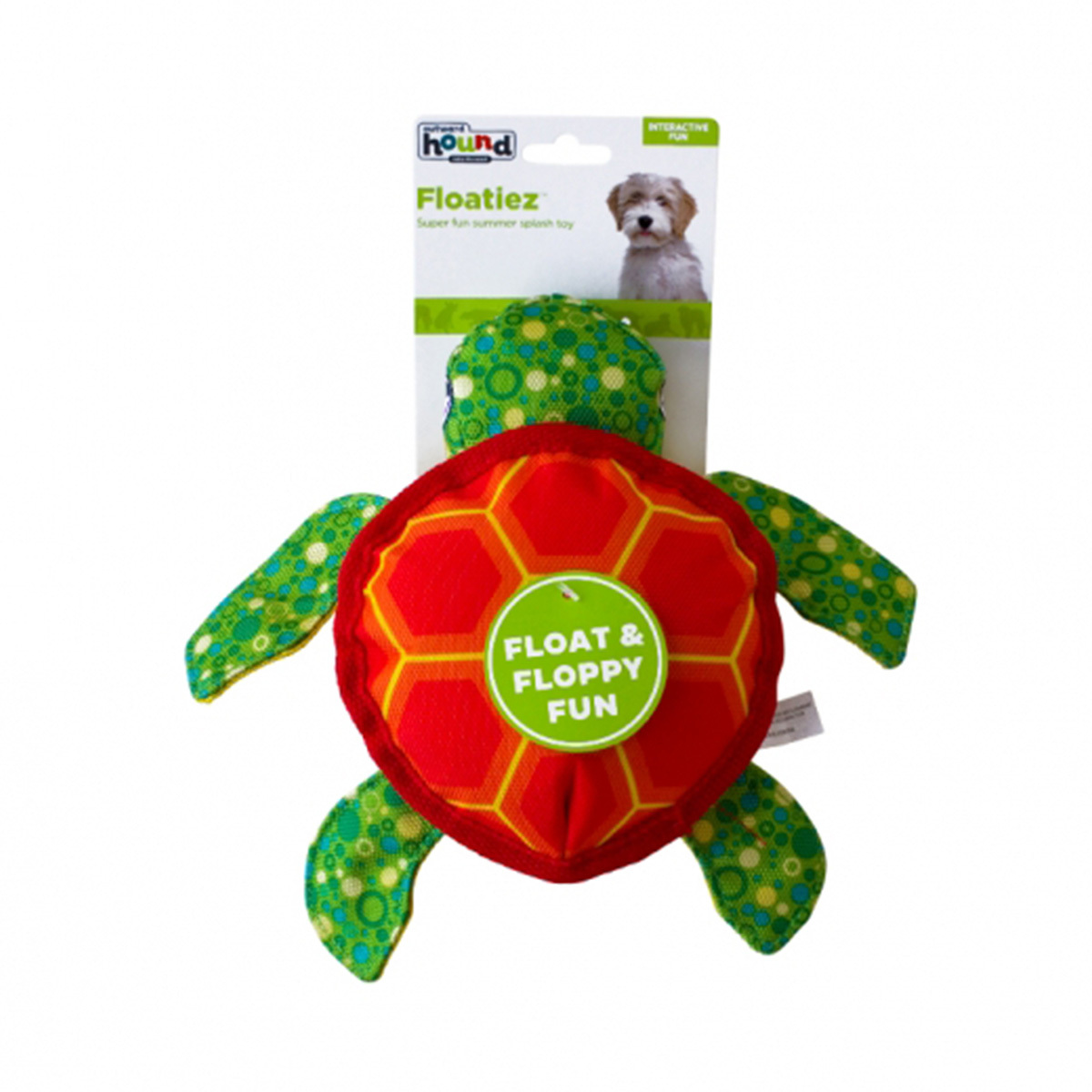 Outward Hound Floatiez Turtle Floating Squeaker Dog Toy image 1