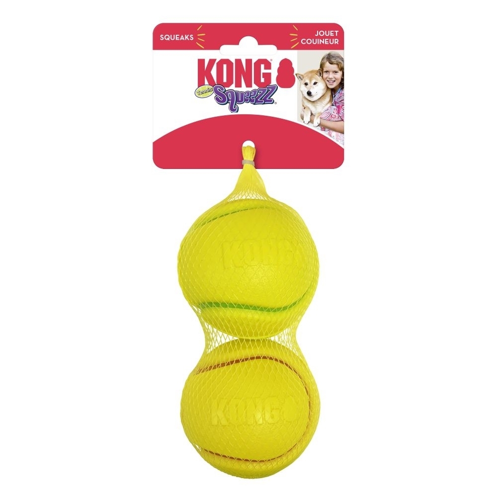 KONG Squeezz Durable Non-Tox Squeaker Ball Dog Toy - Large - 3 Unit/s image 1