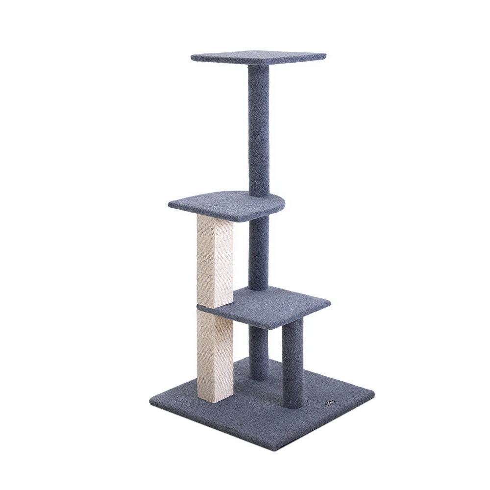 Cat Tree 124cm Trees Scratching Post Scratcher Tower Condo House Furniture Wood Steps image 1