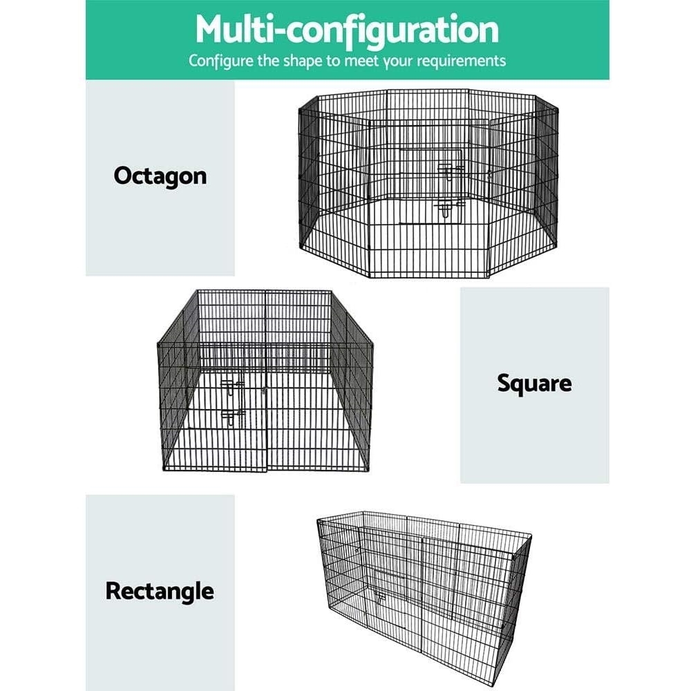 8 Panel Pet Dog Deluxe Playpen Puppy Exercise Cage Enclosure Fence Play Pen image 1