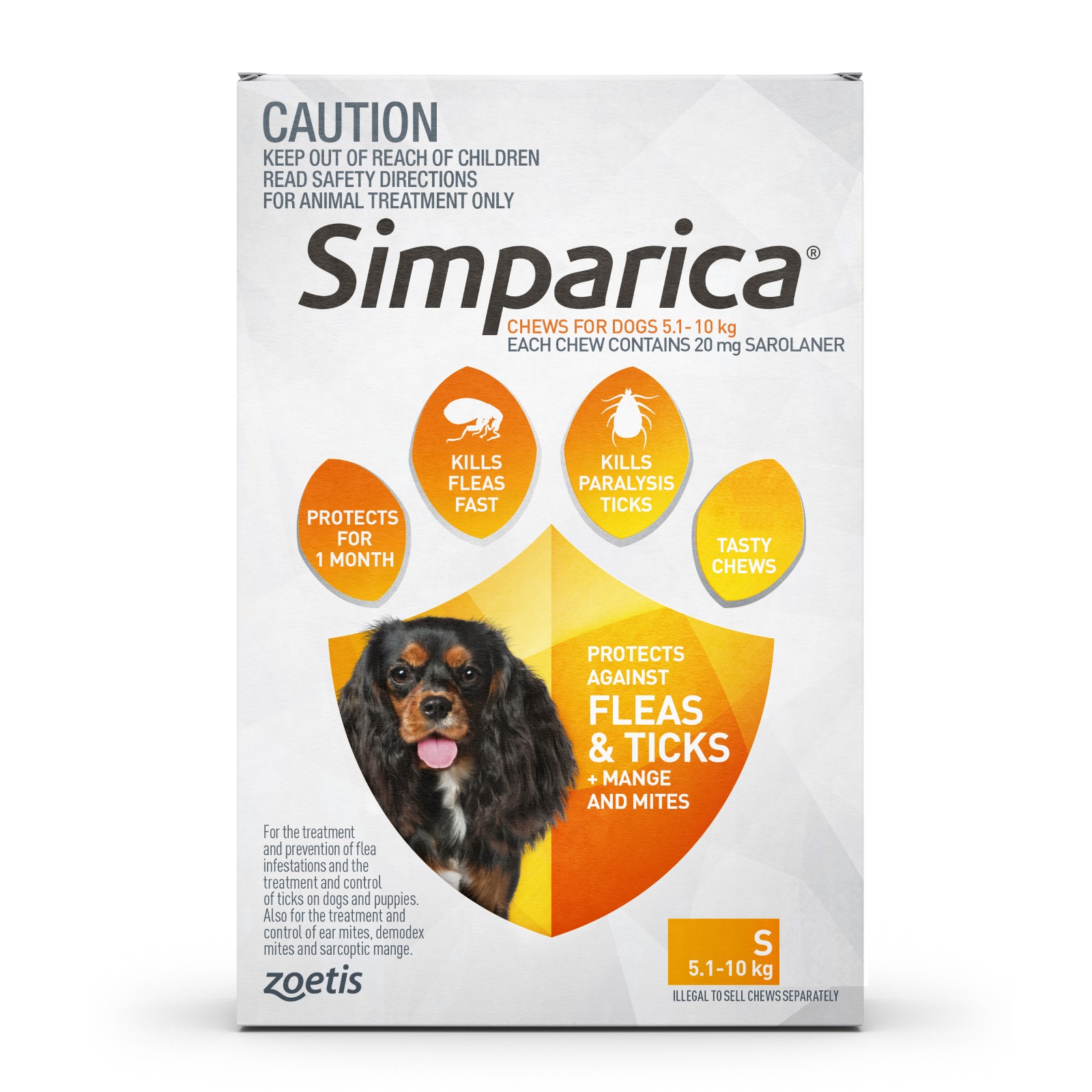 Simparica Monthly Flea & Tick Tablets for Dogs 3-Pack - Choose your size image 1