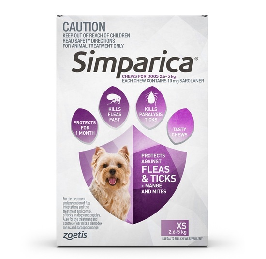 Simparica Monthly Flea & Tick Tablets for Dogs 6-Pack - Choose your size image 1