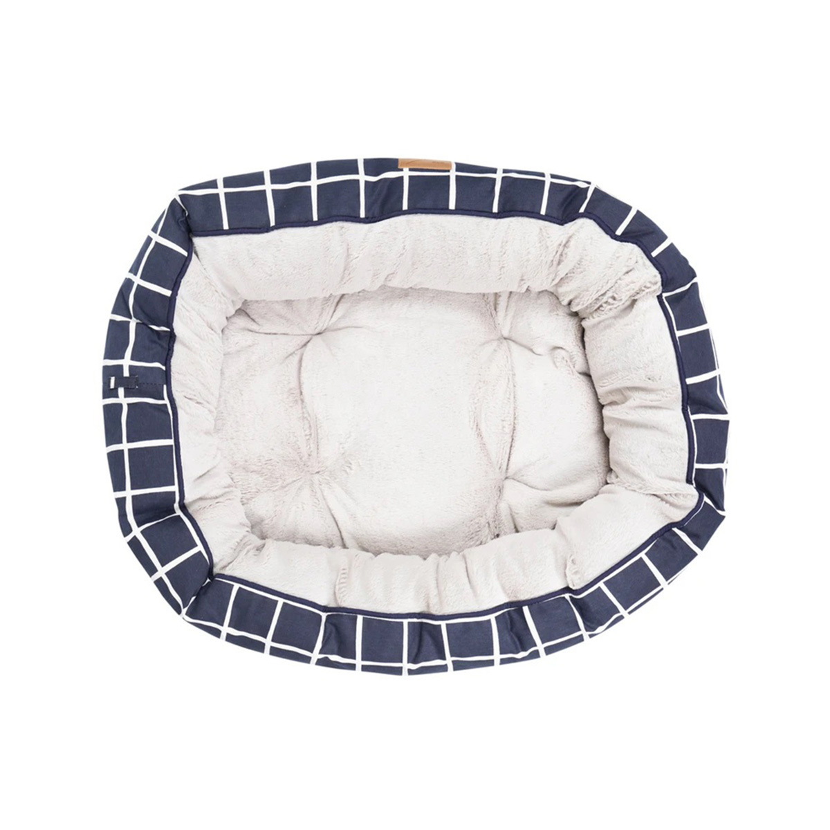 Mog & Bone 4 Seasons Reversible Dog Bed - Navy Check - Large image 1