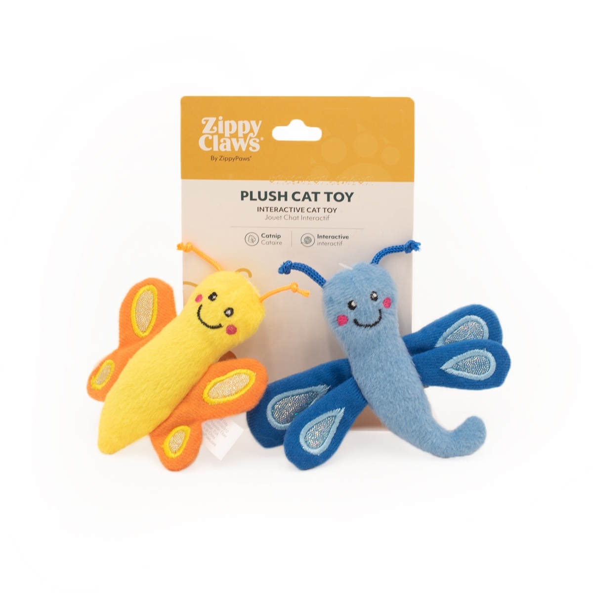Zippy Paws ZippyClaws Cat Toy - Butterfly and Dragonfly 2-Pack image 1