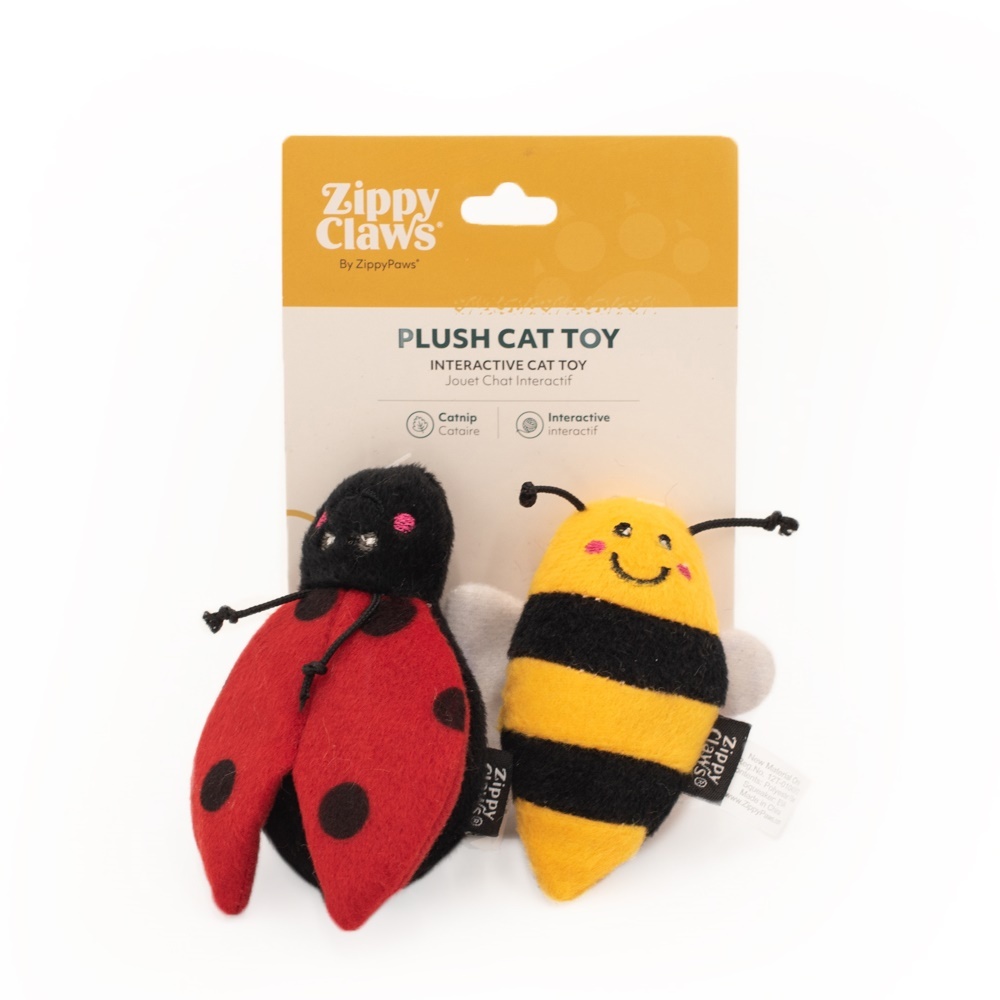 Zippy Paws ZippyClaws Cat Toy - Ladybug and Bee 2-Pack image 1