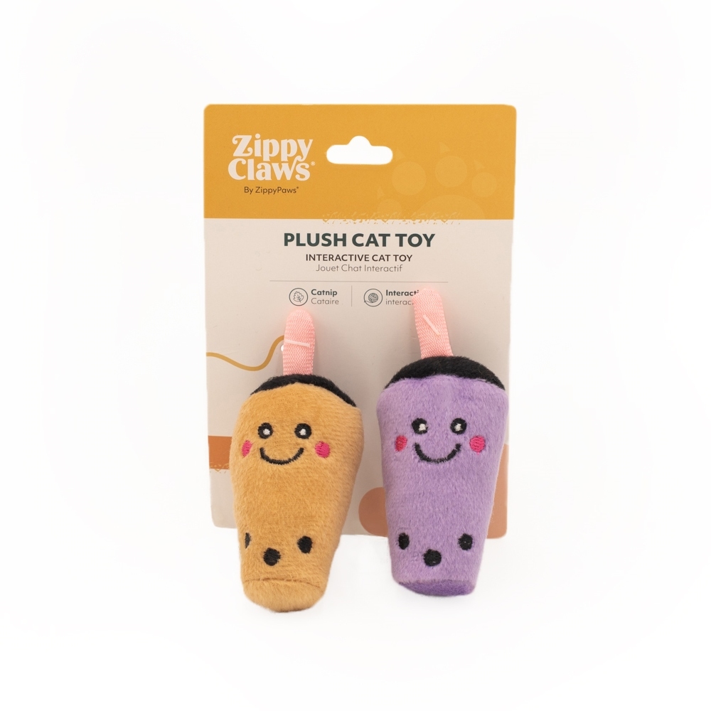 Zippy Paws ZippyClaws NomNomz Cat Toy - Milk Tea and Taro  image 1