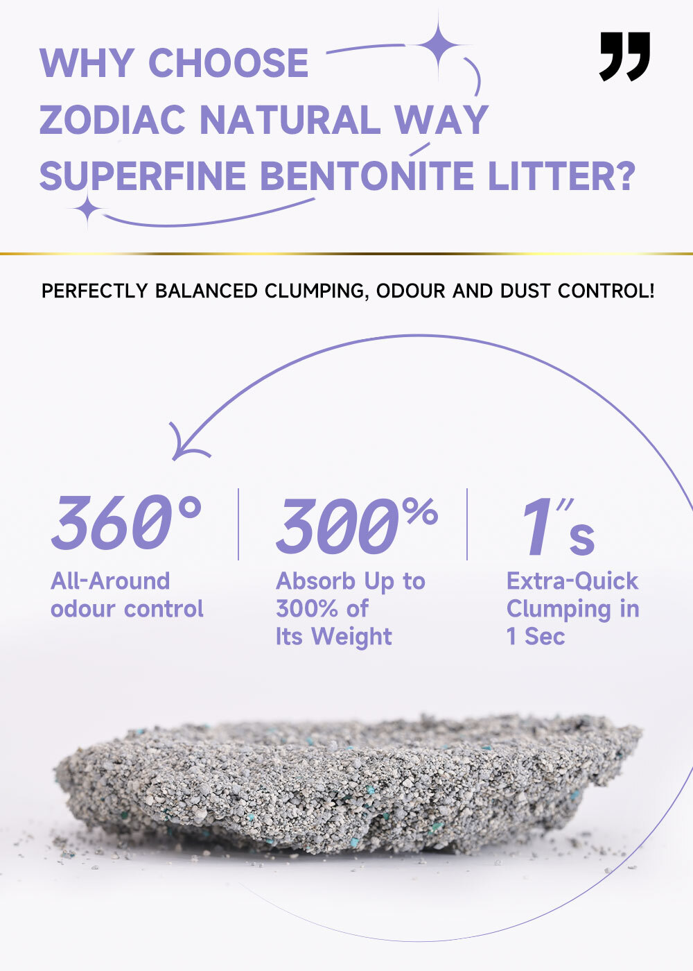 ZODIAC Natural Way Original Superfine Bentonite Cat Litter 4.5Kg image 1