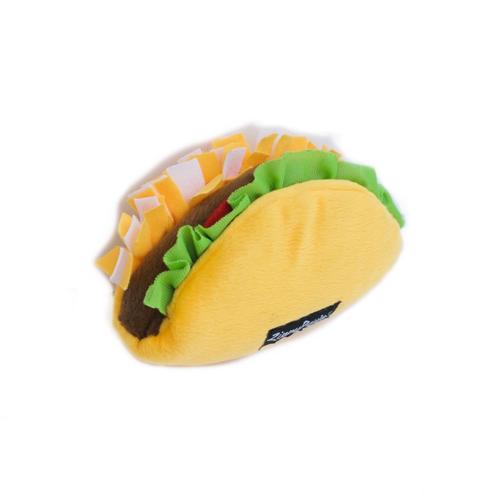 Zippy Paws NomNomz Squeaker Dog Toy - Taco image 1