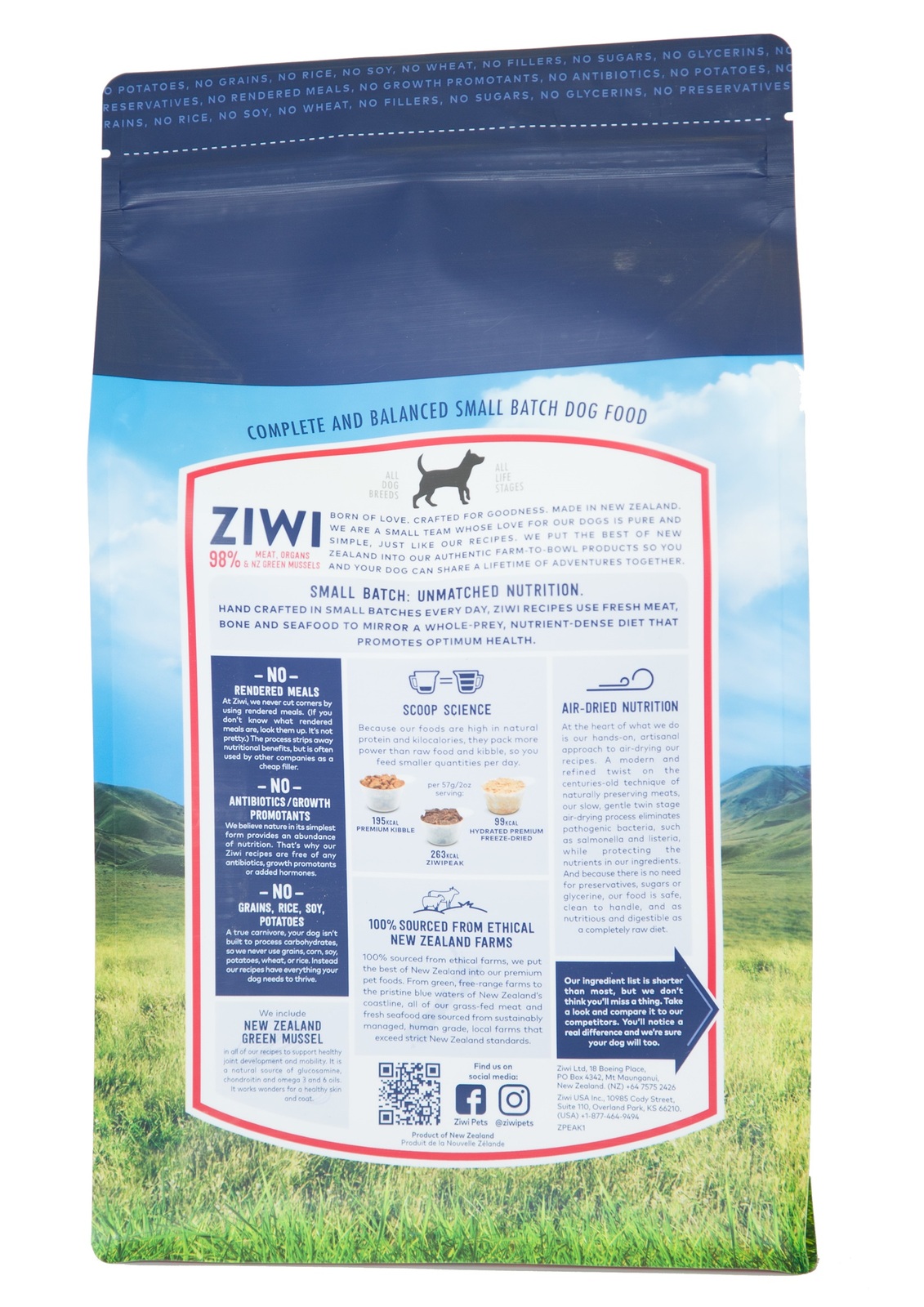 Ziwi Peak Air Dried Grain Free Dog Food 2.5kg Pouch - Venison image 1