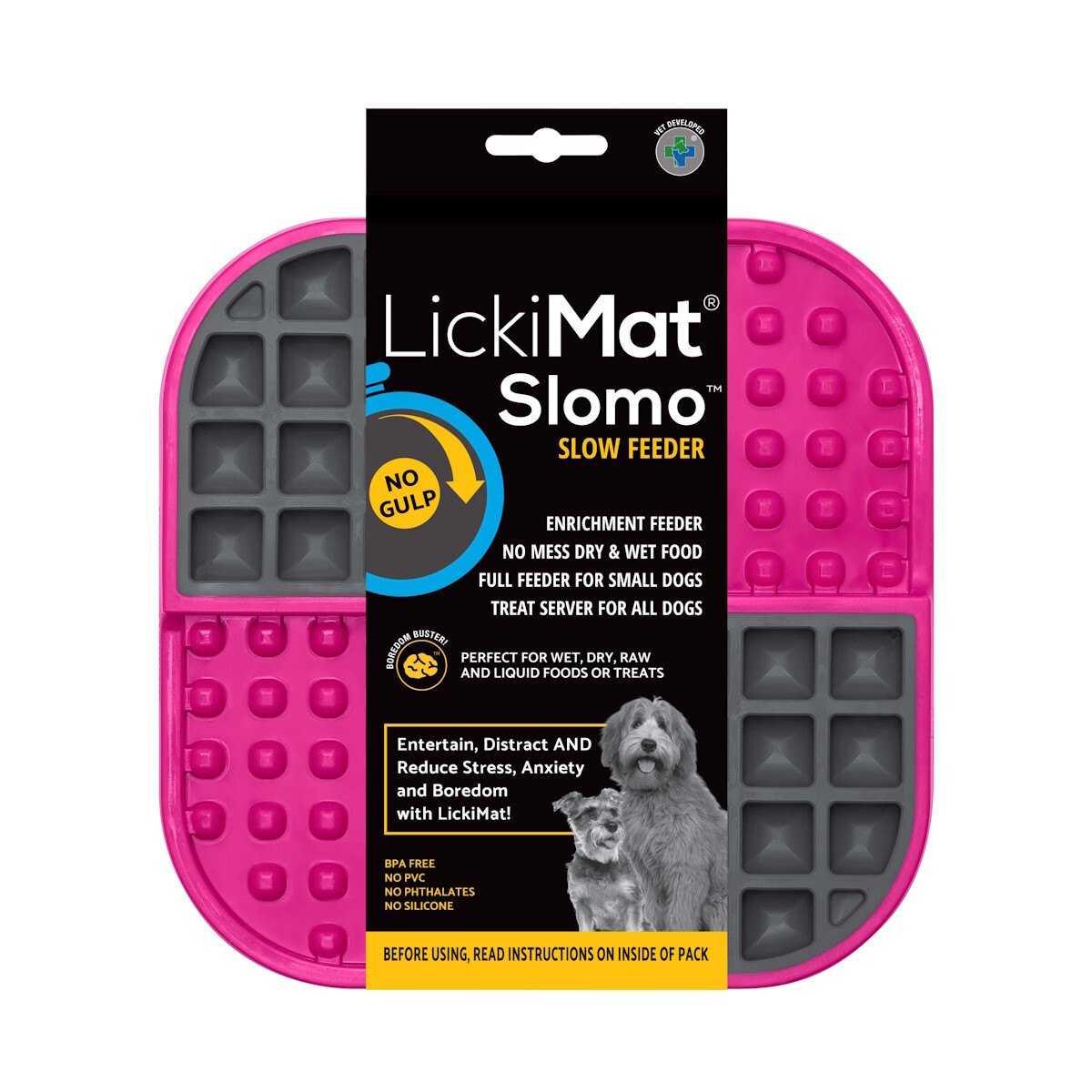 LickiMat Slomo Wet & Dry Double Slow Food Dog Bowl image 1