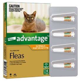 Advantage Spot-On Flea Control Treatment for Cats Under 4kg - 4-Pack image 1