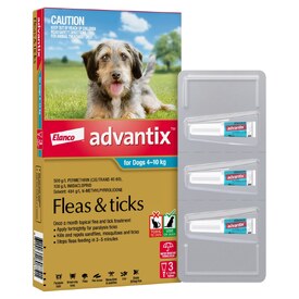 Advantix Spot-On Flea & Tick Control Treatment for Dogs 4-10kg - 3-Pack image 1